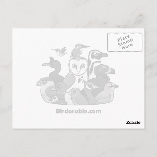 Birdorable Passagiertaube Postkarte (Rückseite)