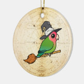 Birdorable Peach-faced Lovebird Halloween Witch Keramik Ornament (Links)