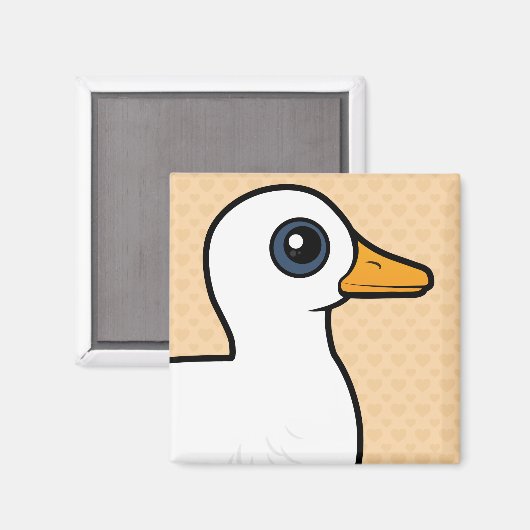 Birdorable Pekin Duck Magnet (Vorderseite/Rückseite)