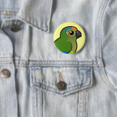 Birdorable Pfirsich-konfrontierte Parakeet Button (Beispiel)