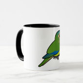 Birdorable Pfirsich-konfrontierte Parakeet Tasse (Vorderseite Links)