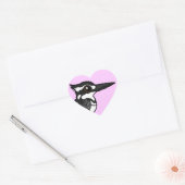Birdorable Pied Kingfisher Herz-Aufkleber (Umschlag)