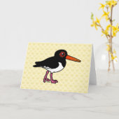 Birdorable Pied Oystercatcher Karte (Gelbe Blume)
