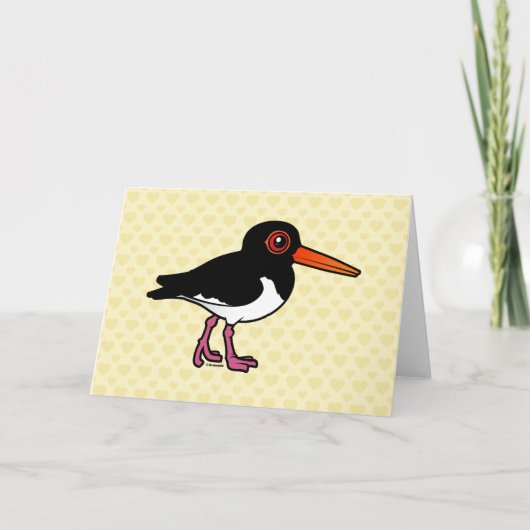 Birdorable Pied Oystercatcher Karte (Vorderseite)