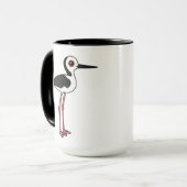 Birdorable Pied Stilt Tasse (Vorderseite Links)