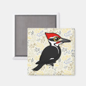 Birdorable Pileated Woodpecker Magnet (Vorderseite/Rückseite)