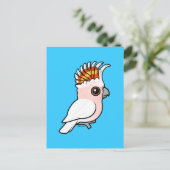 Birdorable Pink Cockatoo Postkarte (Stehend Vorderseite)