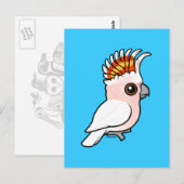 Birdorable Pink Cockatoo Postkarte (Vorne/Hinten)