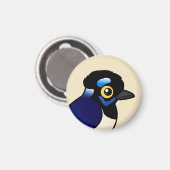 Birdorable Plush-crested-Jay Magnet (Vorderseite/Rückseite)