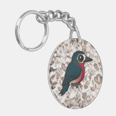 Birdorable Puerto Rican Woodpecker Schlüsselanhänger (Vorderseite links)