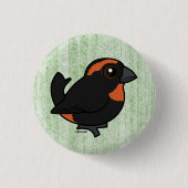 Birdorable Puerto Rico Bullfinch Cartoon Bird Button (Vorderseite)
