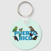 Birdorable Puerto Rico feat. Endemische Vögel Schlüsselanhänger (Vorderseite)