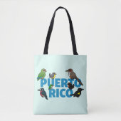 Birdorable Puerto Rico feat. Endemische Vögel Tasche (Vorderseite)