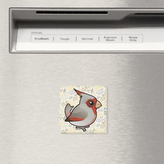 Birdorable Pyrrhuloxia Magnet (In Situ (Geschirrspüler))