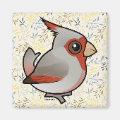 Birdorable Pyrrhuloxia Magnet (Vorne)