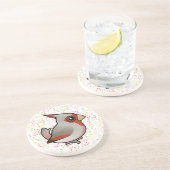 Birdorable Pyrrhuloxia Sandstein Untersetzer (Seite)