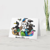 Birdorable Raubvögel auf Kürbisen Karte (Rückseite)