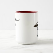 Birdorable Red-halted Avocet Niedlich Cartoon Bird Tasse (Zentrum)