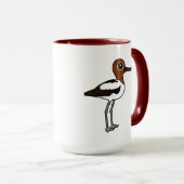 Birdorable Red-halted Avocet Niedlich Cartoon Bird Tasse (VorderseiteRechts)
