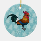 Birdorable Red Junglefowl Keramik Ornament (Vorne)