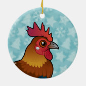 Birdorable Red Junglefowl Keramik Ornament (Hinten)
