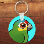 Birdorable Red-Lored Parrot Schlüsselanhänger (Vorderseite)