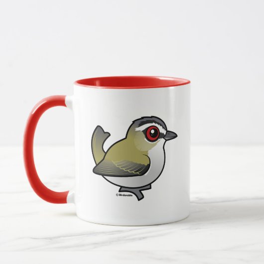 Birdorable Red-mit Augen Vireo Tasse (Links)