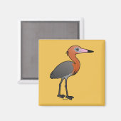 Birdorable Reddish Egret (dunkler Morph) Magnet (Vorderseite/Rückseite)