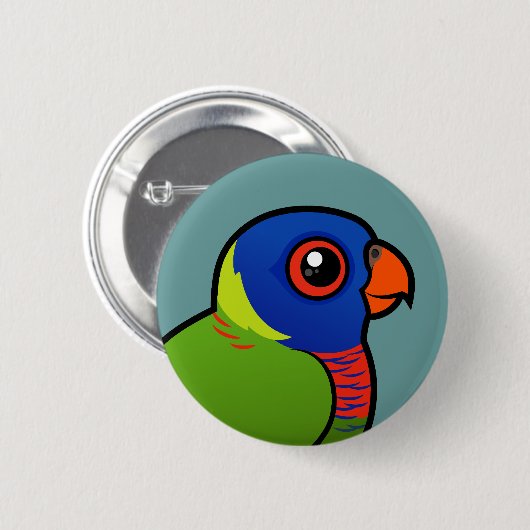 Birdorable Regenbogen Lorikeet Button (Vorne & Hinten)