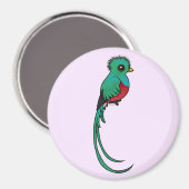 Birdorable Resplendent Quetzal Magnet (Vorderseite/Rückseite)