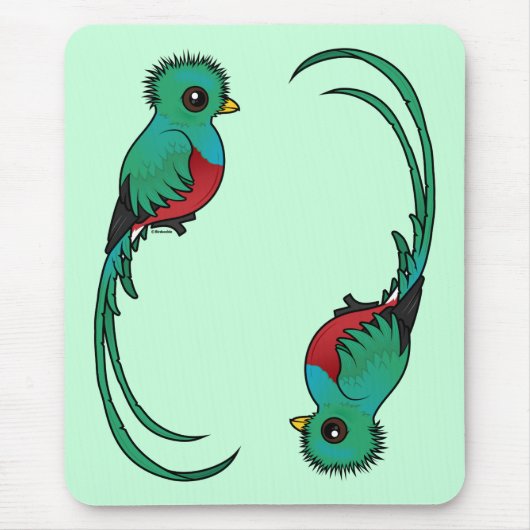 Birdorable Resplendent Quetzal Mousepad (Vorne)