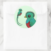 Birdorable Resplendent Quetzal Runder Aufkleber (Tasche)