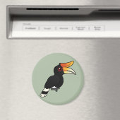 Birdorable Rhinoceros Hornbill Magnet (In Situ (Geschirrspüler))