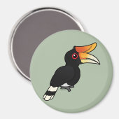 Birdorable Rhinoceros Hornbill Magnet (Vorderseite/Rückseite)