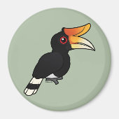 Birdorable Rhinoceros Hornbill Magnet (Vorne)