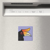 Birdorable Rhinoceros Hornbill Magnet (In Situ (Geschirrspüler))