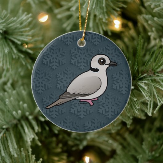 Birdorable Ringhalstaube Keramik Ornament (Baum)