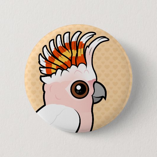 Birdorable rosa Cockatoo Button (Vorderseite)