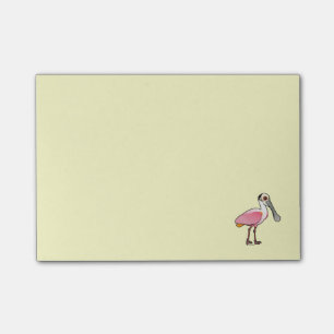 Birdorable rosa Spoonbill Post-it Klebezettel