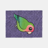 Birdorable Rosig-gesichtiger Lovebird Fleecedecke (Vorderseite (Horizontal))