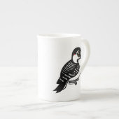 Birdorable Roter-cockaded Specht Porzellantasse (Vorderseite Rechts)
