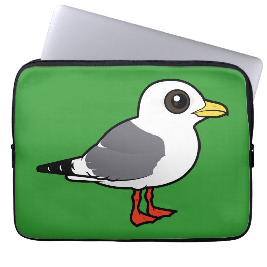 Birdorable rotfüßiger Kittiwake Laptopschutzhülle (Vorderseite)