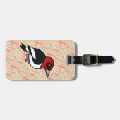 Birdorable rothaariger Specht Gepäckanhänger (Vorderseite horizontal)