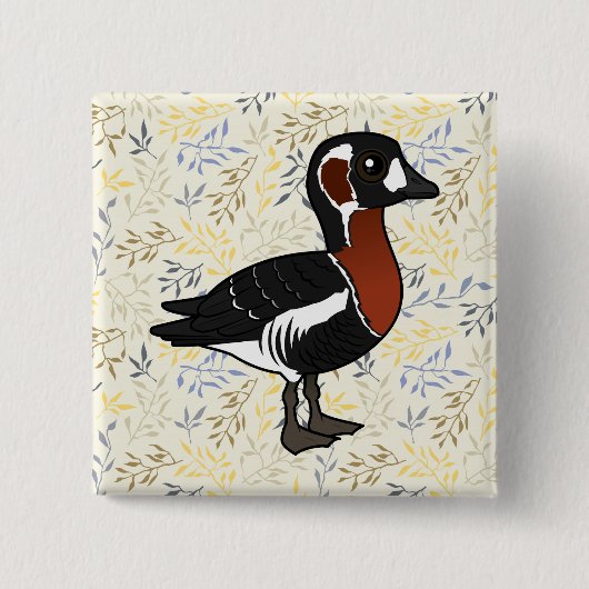 Birdorable Rothühnergans Button (Vorderseite)