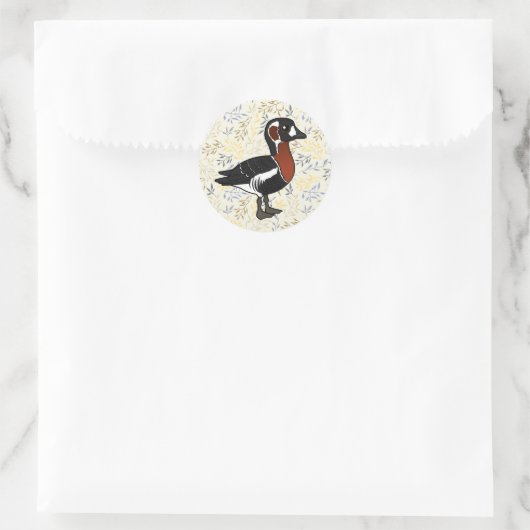 Birdorable Rothühnergans Runder Aufkleber (Tasche)