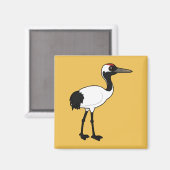 Birdorable Rotkranich Magnet (Vorderseite/Rückseite)