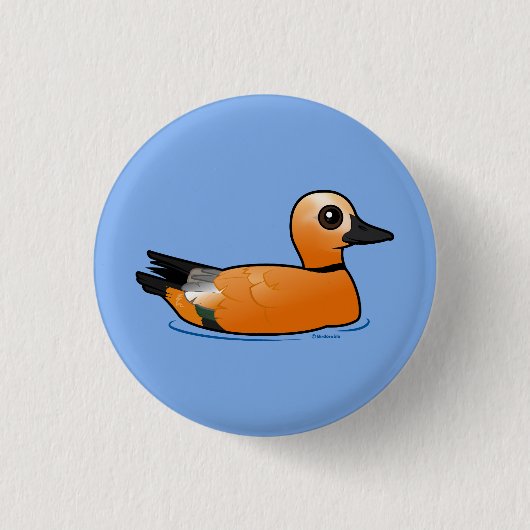 Birdorable Ruddy Shelduck Button (Vorderseite)