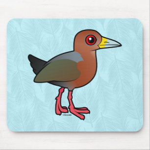 Birdorable Rufous-necked Holz-Schiene Mousepad