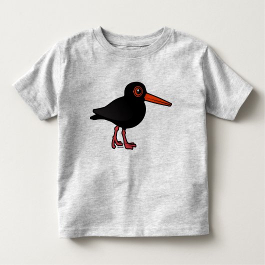 Birdorable rußiger Oystercatcher Kleinkind T-shirt (Vorderseite)