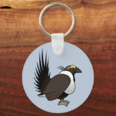 Birdorable Sage Grouse Schlüsselanhänger (Vorderseite)